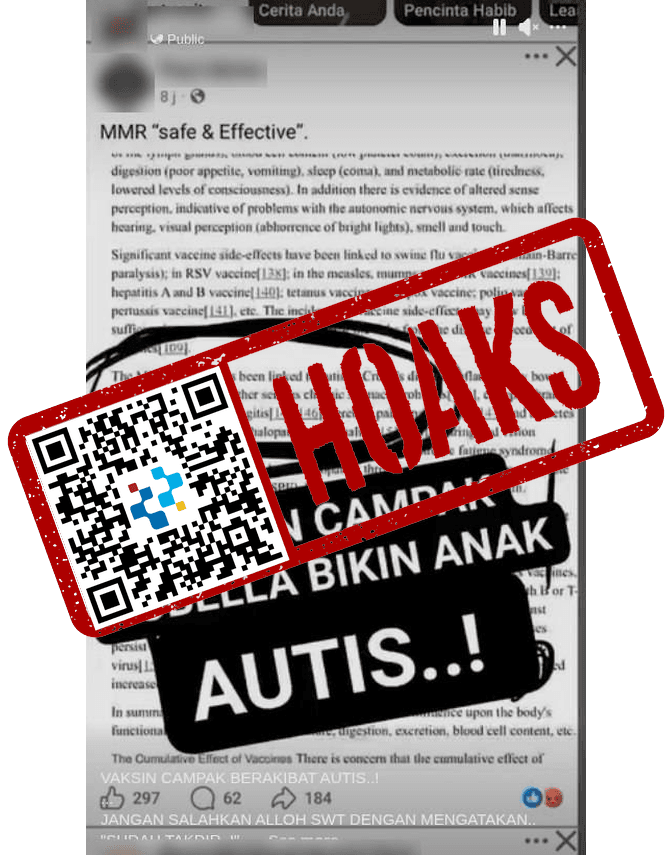 [HOAKS] Vaksin MMR Sebabkan Autisme pada Anak